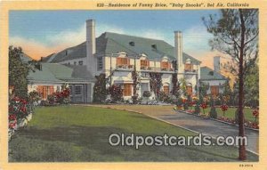 Residence of Fanny Brice, Baby Snooks Bel Air, CA, USA Unused 