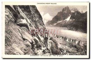 Old Postcard Chamonix Chamonix No Bad Mar de Glace