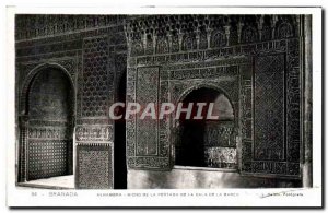 Old Postcard Granada Alhambra Nicho De La Portada of the Sala de la Barca