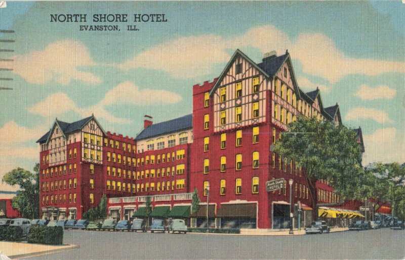 Postcard North Shore Hotel Evanston Illinois