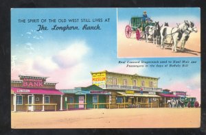 ROUTE 66 THE LONGHORN RANCH NEW MEXICO MULTI VIEW ADVERTISING POSTCARD NM
