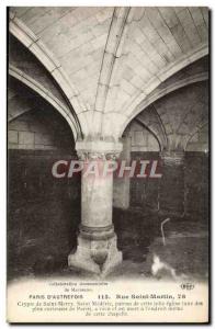 Old Postcard Paris D & # 39Autrefois Rue Saint Martin Crypt Church of Saint M...