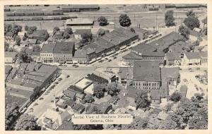 Geneva Ohio Business District Birdseye View Antique Postcard K58112