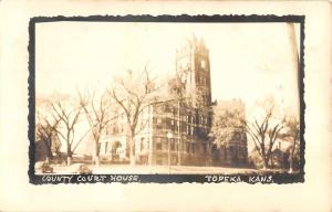 Topeka Kansas Court House Real Photo Antique Postcard K95777