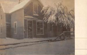 Colorado ? Historic Post Office Snow Scene Real Photo Antique Postcard K44579