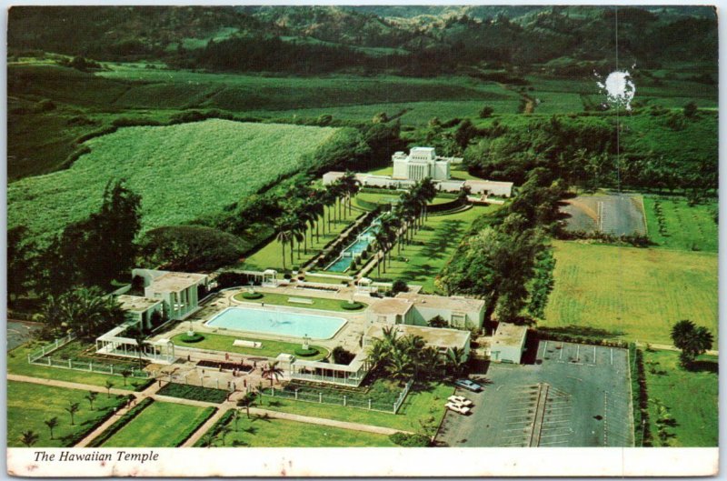 Postcard - Aerial View of the Hawaiian Temple, Laie, Oahu, Hawaii, USA