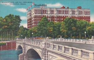 Indiana Indianapolis Marott Hotel and Fall Creek Bridge