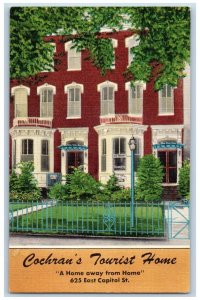 Washington D.C. Postcard Cochran's Tourist Home Air-Cooled Exterior Vintage