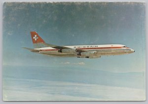 Transportation~Swiss Air Convair 880-22M-3~Continental Postcard 