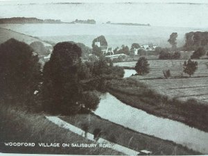Woodford Village Nr Salisbury Wiltshire Vintage Postcard New Unused