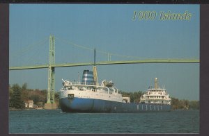 Bulk Carrier John A France Misener Lines passing American Span the1000 Islands