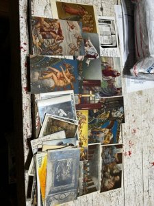 COLLECTION LOT OF 50 VINTAGE RELIGIOUS RELIGION JESUS CHURCH POSTCARDS