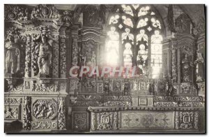 Old Postcard Sainte Marie du Menez Hom The high altar