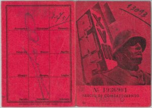 60997 - vintage document VINTAGE CARD - FASC. di COMBATO TARANTO 1939-