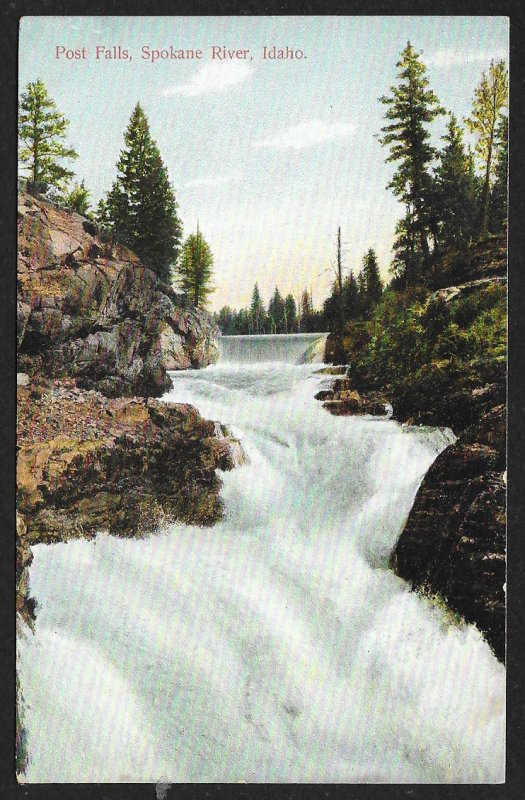 Post Falls Spokane River Idaho Used c1909