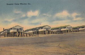 Camp Wheeler Georgia Hospital Street View Antique Postcard