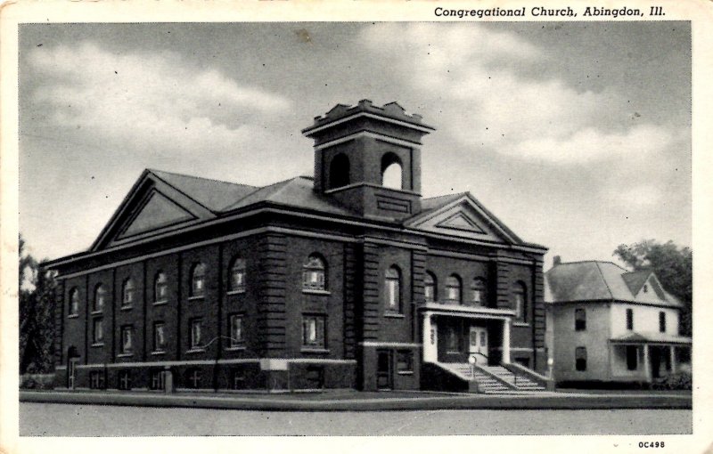 Abingdon, Illinois - A view of the Congregational Church - c1925