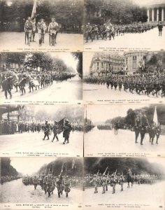 Paris 14 July 1918 French Italian Greek American troops defiling military parade 