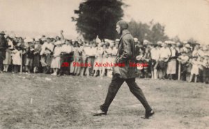 VT, Springfield, Vermont, RPPC, Charles Lindbergh Walking to His Plane?