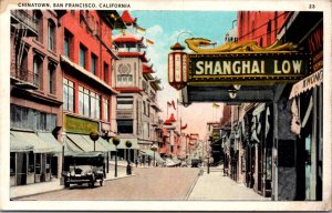 Postcard Street Scene in Chinatown, San Francisco, California