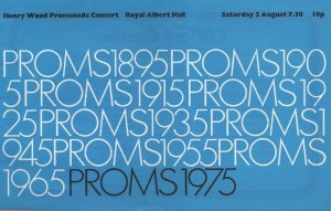 Clifford Curzon Christopher Seaman BBC Proms 1975 Theatre Programme