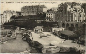 CPA Biarritz Port des Pecheurs ,Eglise St Etienne FRANCE (1126871)