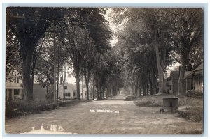 c1910's View Of Homes Dirt Road North Bridgton Maine ME RPPC Photo Postcard