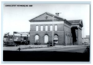 1985 Conrail Depot Station Train Richmond Indiana IN RPPC Photo Vintage Postcard