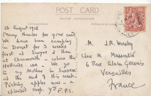 Genealogy Postcard - Family History - Worsley - Versailles - France    BH5449