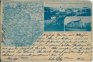 VINTAGE POSTCARD:  CZECH REPUBLIC -  Vlašim  Wlaschim 1899 