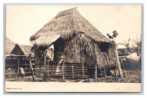 RPPC Nipa Shack Manila Philippines Philippine Islands UNP Postcard D20