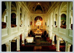 L'eglise Saint-Pierre, Interior View, Cheticamp Cape Breton Nova Scotia Postcard