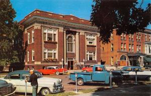 Columbia City Indiana City Hall And Hotel Street View Vintage Postcard K52070