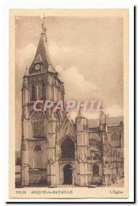 Arques la Bataille Old Postcard L & # 39eglise