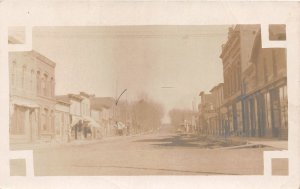 G41/ Sioux Rapids Iowa RPPC Postcard 1910 Main Street Stores Barber Shop