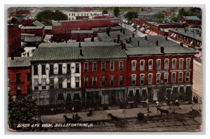 Birds Eye View Bellefontaine Ohio OH 1910 DB Postcard H28