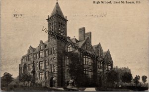 High School East St. Louis IL Postcard PC252