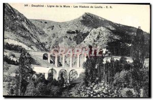 Old Postcard Dauphine line Mure The viaducts Loulla