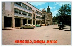 HERMOSILLO, Son, Mexico ~ Street Scene GOVERNOR'S PALACE c1950s Cars Postcard