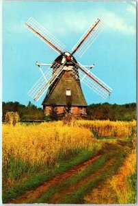 Postcard - Corn-mill in Ruinen, Netherlands