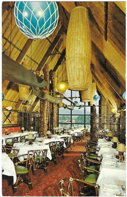 Trader Vic's Restaurant in Vancouver British Columbia Canada Mailed 1966