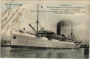 CPA ak parana-Compagnie des transports maritimes ships (1207140) 