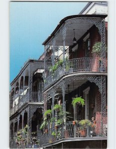 Postcard Lace Balconies, New Orleans, Louisiana