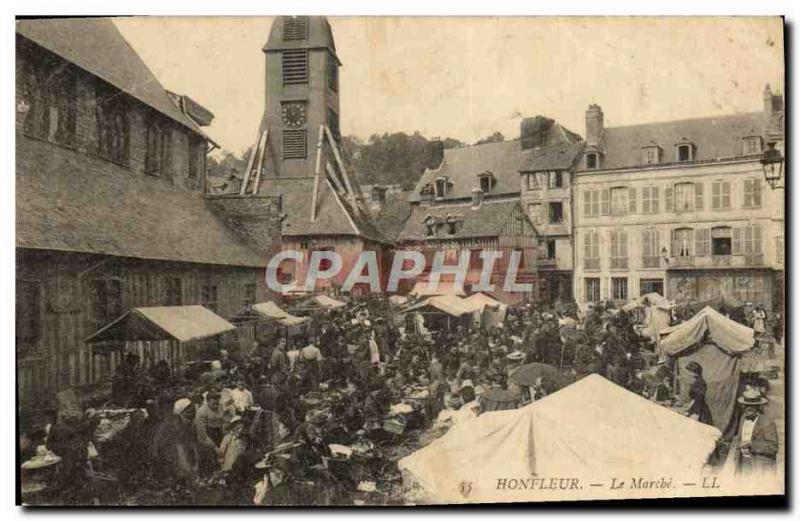 Old Postcard Honfleur the Power