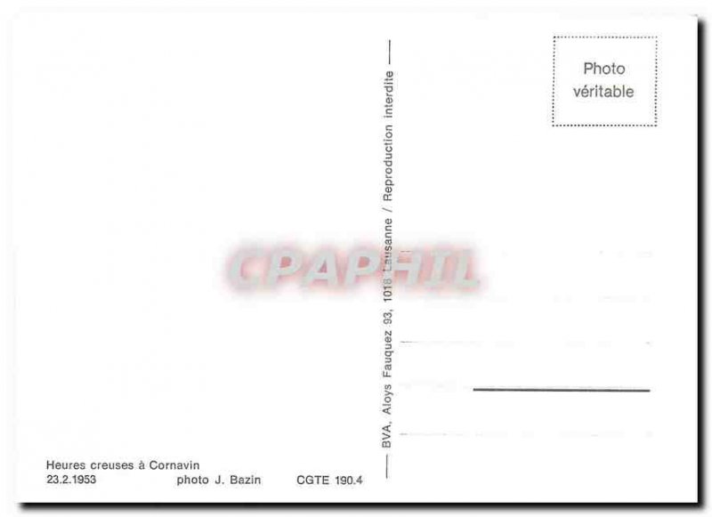 Postcard Modern peak times has Cornavin 23/02/1953