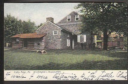 Washingtons Headquarters Valley Forge PA Post Card PPC884