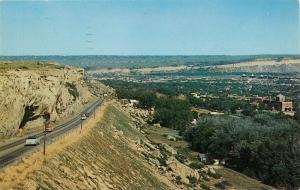 Billings Montana Rimrock Airport aerial view 1950's Postcard