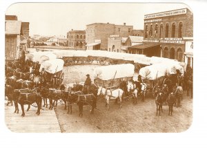 Large, Photograph, Wagons Ho, Approx 4.5 X 6.5 inches, Old West Collectors