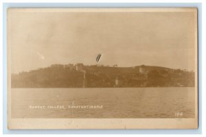 c1920's View Of Robert College Constantinople Turkey RPPC Photo Vintage Postcard