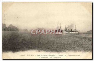 Old Postcard Tonkin Bay & # 39along Wing Pascal Chateaurenaud Montcalm and Gu...